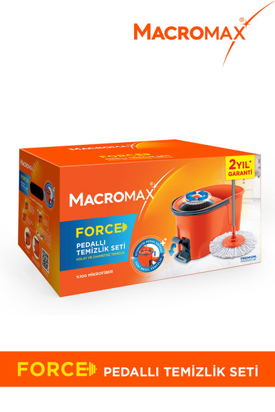 ozbience Force Pedallı Otomatik Temizlik Seti 16 Litre, Mikrofiberli, Garantili
