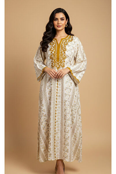 Moda Line Women's everyday jalabiya with delicate embroidery and patterns