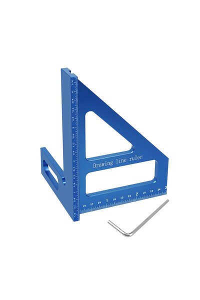 Choice Inch Blue Carpenter Square -Woodworking Square Protractor Aluminum/Pla...