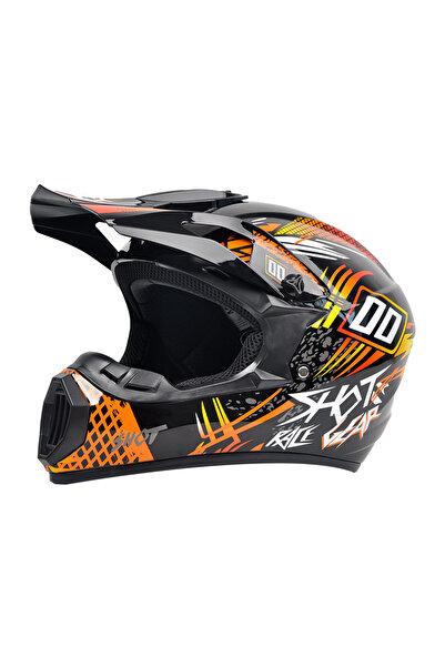 FIXATO Cască Moto/Enduro, Interior Confortabil, Pentru Motociclete, Cross, En...