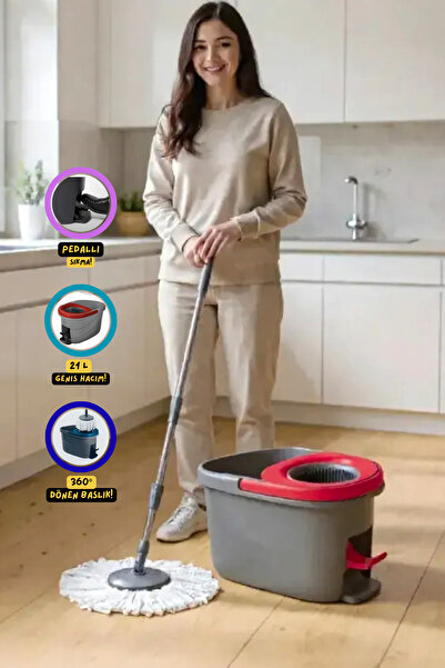ozbience Torr Turbo Pedallı Mop Vilada Temizlik Seti Ultra Strong Avantajlı P...