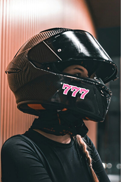 Yalıgraf Reklam Tabela ملصق خوذة على شكل رقم 777 من Angel Number، ملصق خوذة ر...