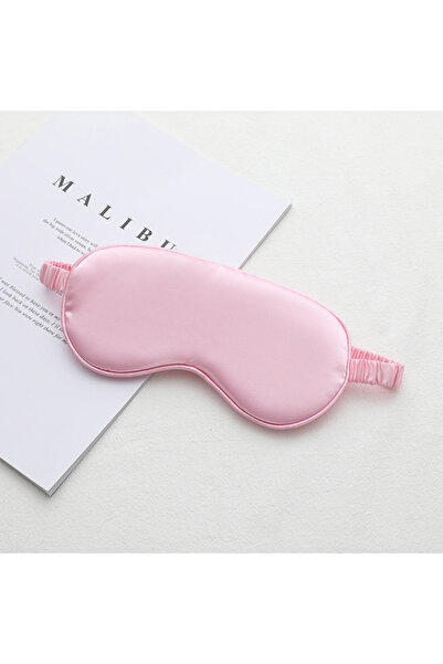 Choice11 قناع نوم للعينين من الحرير الصناعي، قطعة واحدة، لون وردي، رقعة تظليل...