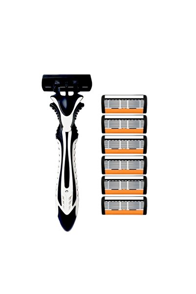 Choice 1Handle 6Blades 6 Blade Manual Razor for Men, Portable Travel Shaver f...