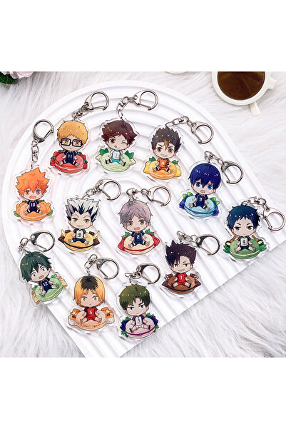 bilibili 5 cm 13 1/12PCS Anime Haikyu Characters Hyuga Shouyou Acrylic Keycha...