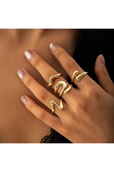 Choice 01 One Set Irregular Geometric Rings For Women Men Girls Punk Fashion ...
