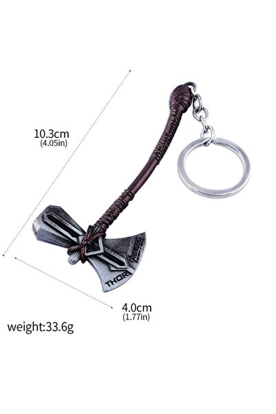 Choice Axe Hammer Metal Keychain Key Ring Cosplay Prop Key Holder For Fans Ba...