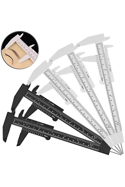 Choice3 1PC-White 5/3/1PCS 0-150MM Vernier Caliper Plastic Double Rule Scale ...