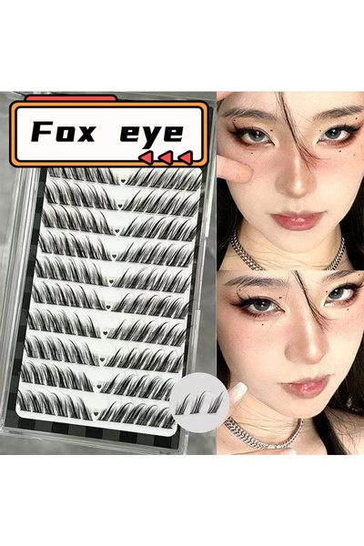 Choice Brushed Chrome MIAOJIE 12Rows Fox False Eyelashes Single Cluster Eyela...