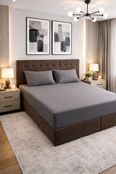 Madame Home Akfil Fabric Elastic Bed Sheet Set Double Size – Soft, Non-Slip, ...