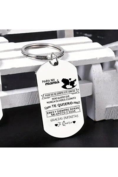 Choice KC-047 1pc Mother's Day Stainless Steel Keychain Accessories Gifts Fro...