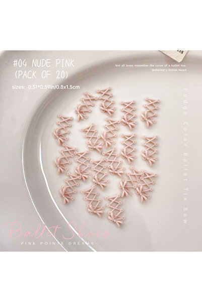 Choice Z6SZ66-04-xsh 3D bow knot shoelace nail ornament resin shoelace knot c...