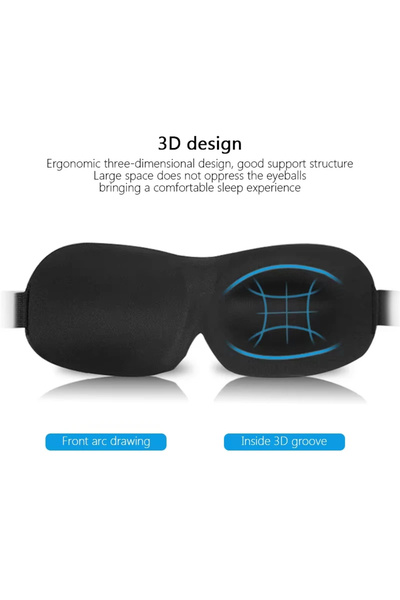 Choice black Contoured Sleep Eye Mask - 3D Concave Blindfold for Men & Women,...