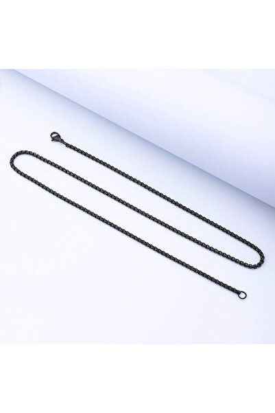 Choice 2MM 50cm 20inch Black Stainless Steel Square Box Chain Necklace For Me...