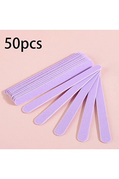 Choice 50pcs 50/100Pcs Mini Double Sided Nail Files Professional Wood Sandpap...