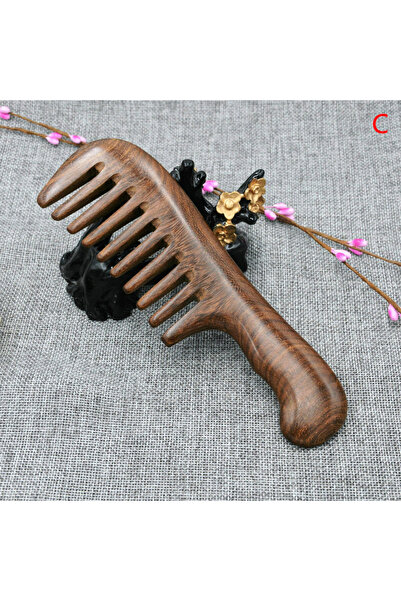 Choice C Natural Sandalwood Hair Combs Anti-Static Wooden Comb Massager Long ...