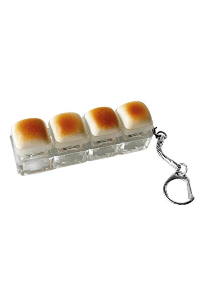 Choice D Caramel Bread Design Fidget Keychain Keys Button Keycap Finger Keybo...