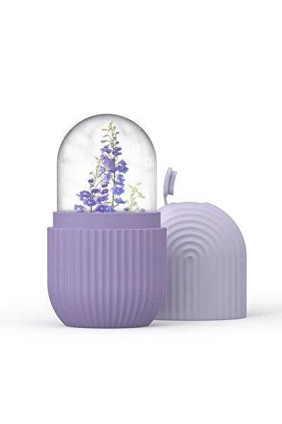 Choice قوالب مكعبات ثلج سيليكون بنفسجي، أداة تدليك الوجه بكرات الثلج لشد البش...