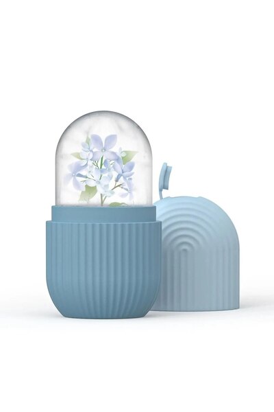 Choice قوالب مكعبات الثلج المصنوعة من السيليكون باللون الأزرق، أداة تدليك الو...