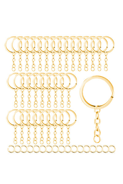 Choice 30PCS gold color 15/30/50 pieces Flat key ring chain and jump Ring bul...