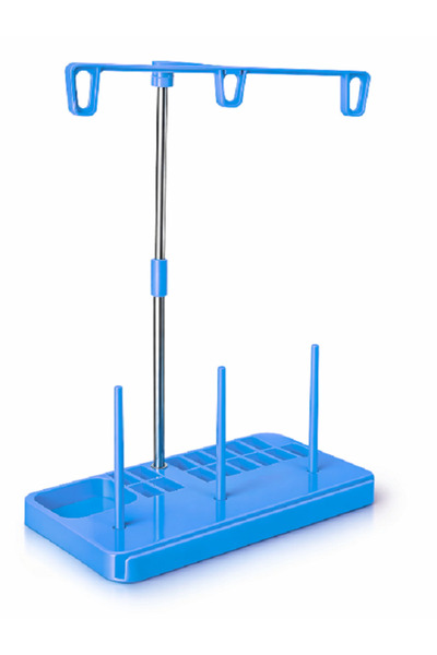Household Family Sewing Machine Yarn Gazebo Yarn Stand With Metal Body Bobbin Organizer Color Blue