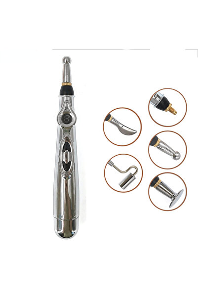 Choice 5 heads box Electric Acupuncture Point Massage Pen Pain Relief Laser T...