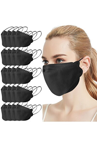 Choice 20 كمامة وجه سوداء للاستخدام مرة واحدة، مصنوعة من قماش غير منسوج بثلاث...