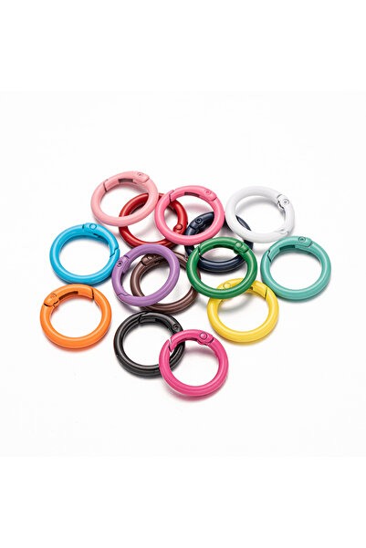 Choice Outer Size 25mm Mix 5pcs 20/25/28/33mm Metal O Ring Spring Clasps Roun...