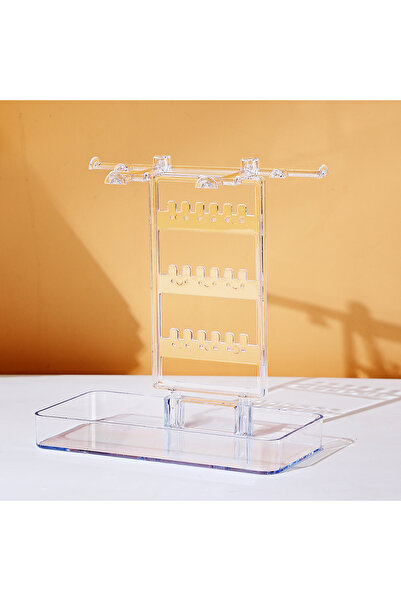 Choice Transparent 1pc Jewelry Storage Rack, 5 Tier Necklace Storage Rack, Ea...