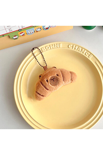 Choice سلسلة مفاتيح على شكل خبز كاواي، ناعمة ومحشوة، على شكل كرواسون أو دونات...