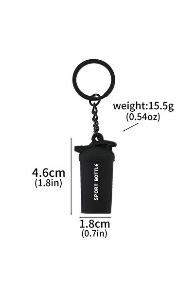 Choice 1pc black cup Barbell Keychain DlY Soft Dumbbell Fitness Enthusiasts S...