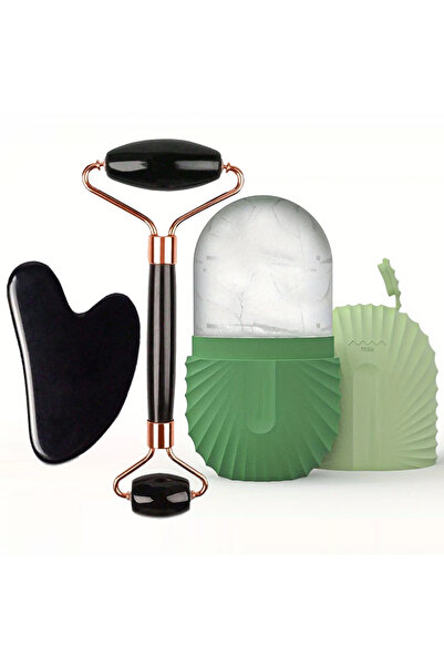 Choice مجموعة من 3 قطع - أخضر، 1/2/3 قطع، أداة تدليك الوجه بالثلج، أداة العنا...