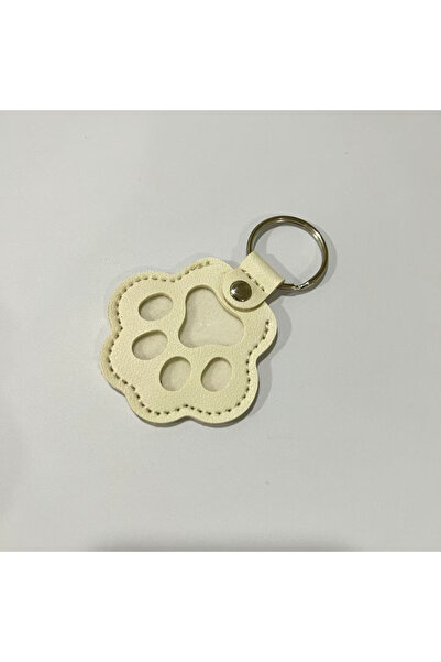 Choice ivory Dog Hair Collector Keychain Leather Pet Memorial Keepsake for Do...