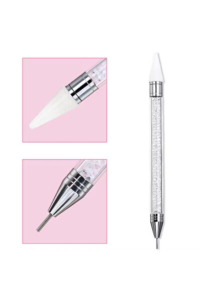 Choice White LINMANDA Double Ended Rhinestone Crayon Nail Art Rhinestone Extr...