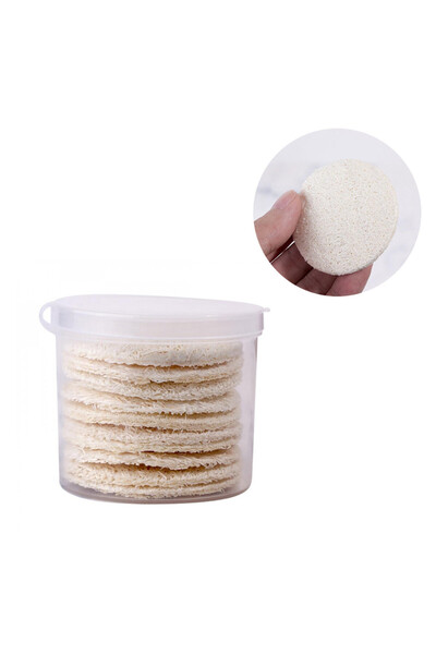 Choice كما هو موضح، ١٠ قطع من ليفة طبيعية لتنظيف الوجه والجسم