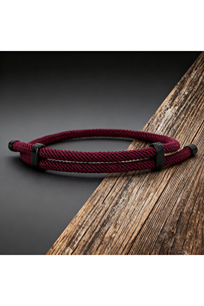 Choice سوار رجالي عصري بلون عنابي، قابل للتعديل، لا يبهت لونه ولا يتغير شكله،...