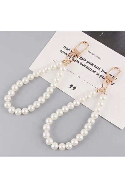 Choice 2 pcs C ZAKOL Cute Pearl Keychain for Women Girls Shiny Pearl Bead She...
