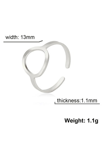 Choice خاتم سكايريم نسائي دائري قابل لتغيير المقاس، مصنوع من الفولاذ المقاوم ...