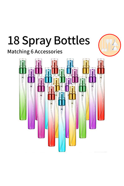 Choice Glass 10ml MULTI 18PCS+6Accessories 10ml Stained Glass Fine Mist Spray...
