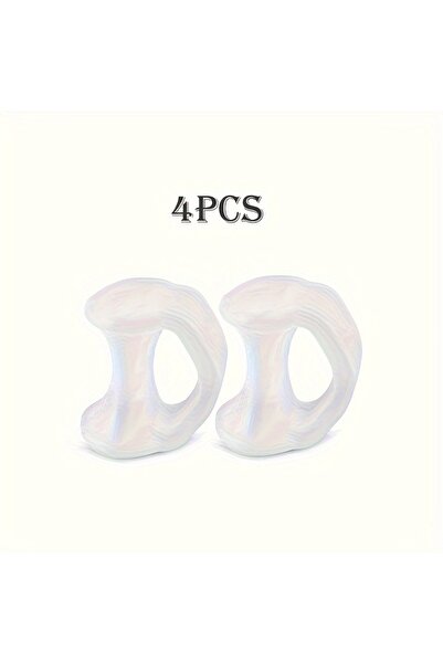 Choice1 أبيض، 4 قطع، حلقات متعددة الألوان، فاصل أصابع القدم، جهاز تثبيت الإبه...