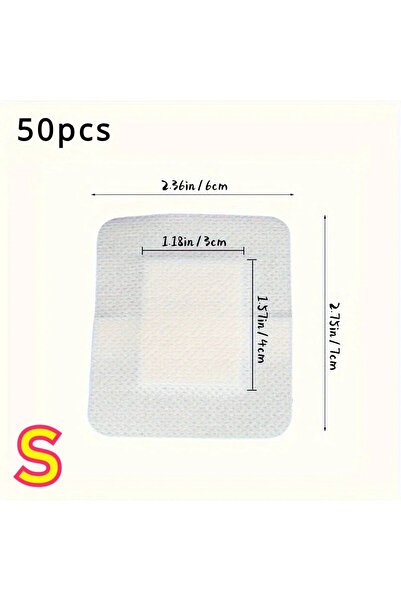 choice2 50 قطعة من ضمادات الجروح اللاصقة، ضمادات شاش ذات حواف قابلة للتنفس، ض...