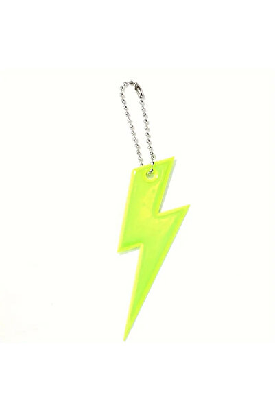 Choice 5pcs neon green 1/5/10/20pcs Reflective Keychains Colorful Lightning O...