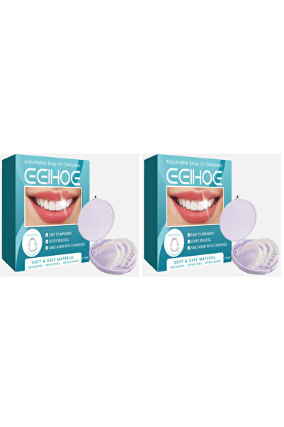 Choice1 طقم أسنان قابل للتعديل، مكون من قطعتين، يساعد على إخفاء البلاك المتسخ...