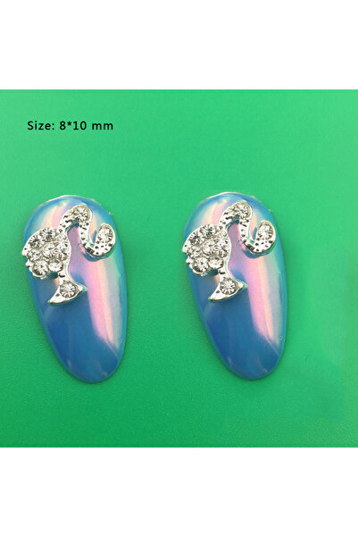 Choice type2- 10pcs 10pcs Luxury Girl Shiny Nail Charms 3D Alloy Jewelry Crys...