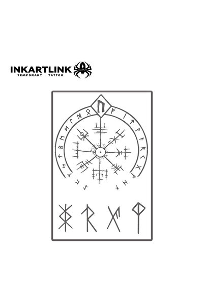 Choice 415-0812M Inkartlink Temporary Tattoo, showcases Norse - Viking inspir...