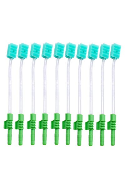 Choice ١٠ قطع من فرشاة أسنان إسفنجية ماصة لشفط مياه الفم للاستخدام مرة واحدة،...