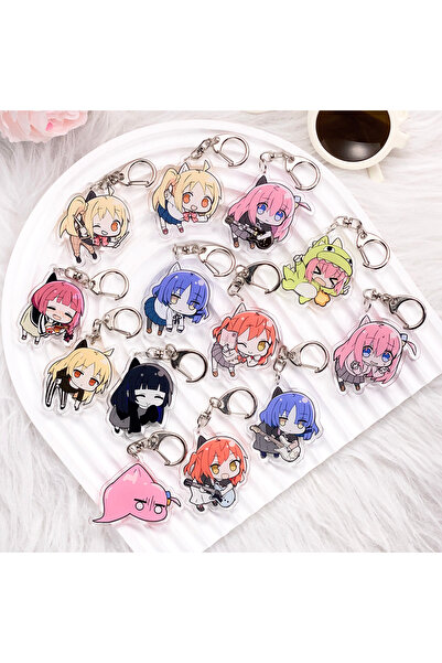 bilibili 5 cm 14 1/13PCS Anime Bocchi The Rock Acrylic Car Keychain Cartoon B...