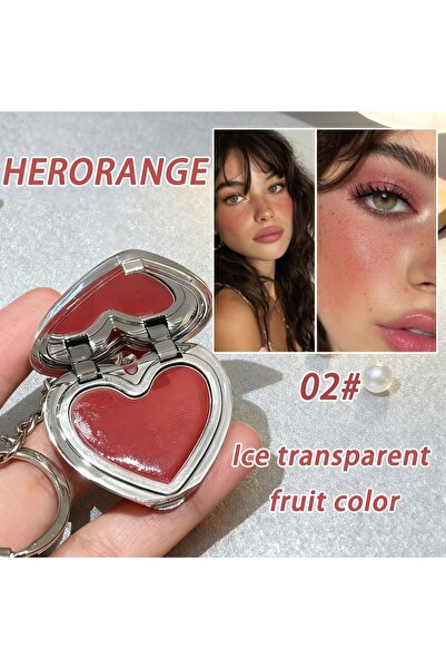 Choice 1.5g 02 Heart-Shaped Blush Stick, Long-Lasting, Waterproof, Not Easy t...