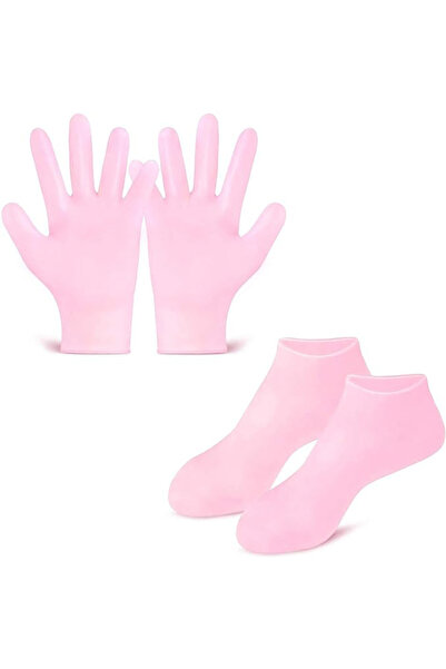 Choice4 طقم سيليكون وردي اللون (قفازات وجل مرطب) - جل مرطب لتقشير البشرة ومنع...