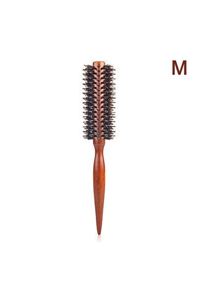 Choice M 1pcs Anti Static Wood Boar Bristle Hair Round Brush Hairdressing Sty...